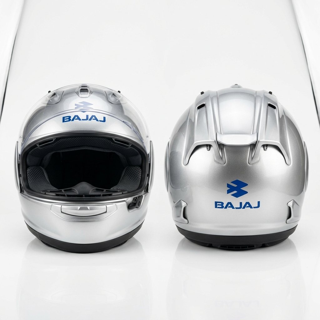 Bajaj Silver Helmet