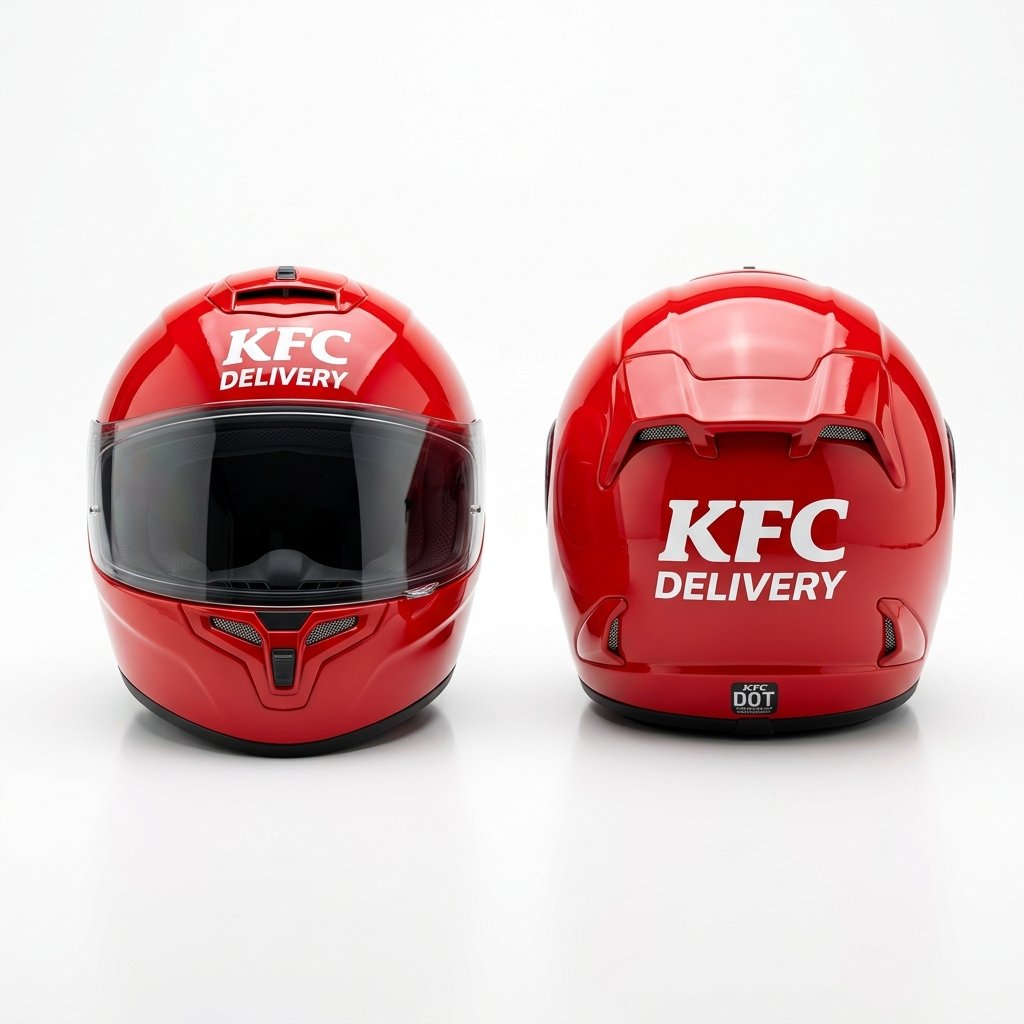 KFC Delivery Red Helmet