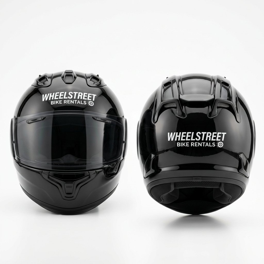Wheelstreet Bike Rentals Black Helmet