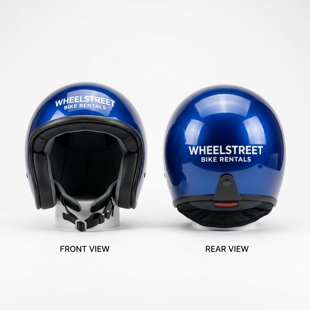 Wheelstreet Bike Rentals Blue Helmet